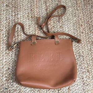 FEED Eleanor Cross Body Bag Brown Leather Tote